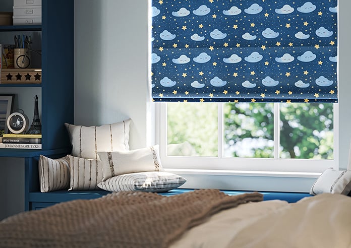 Starry Night, Blue Sighs - Motorised Roman Blind - Image 5